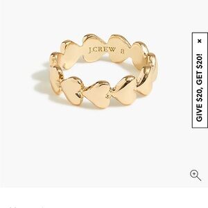 J. Crew Gold Heart Ring